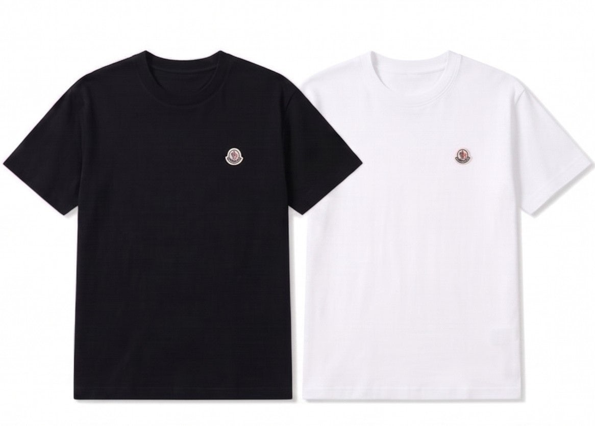 몽클 백로고 프린트 반팔-