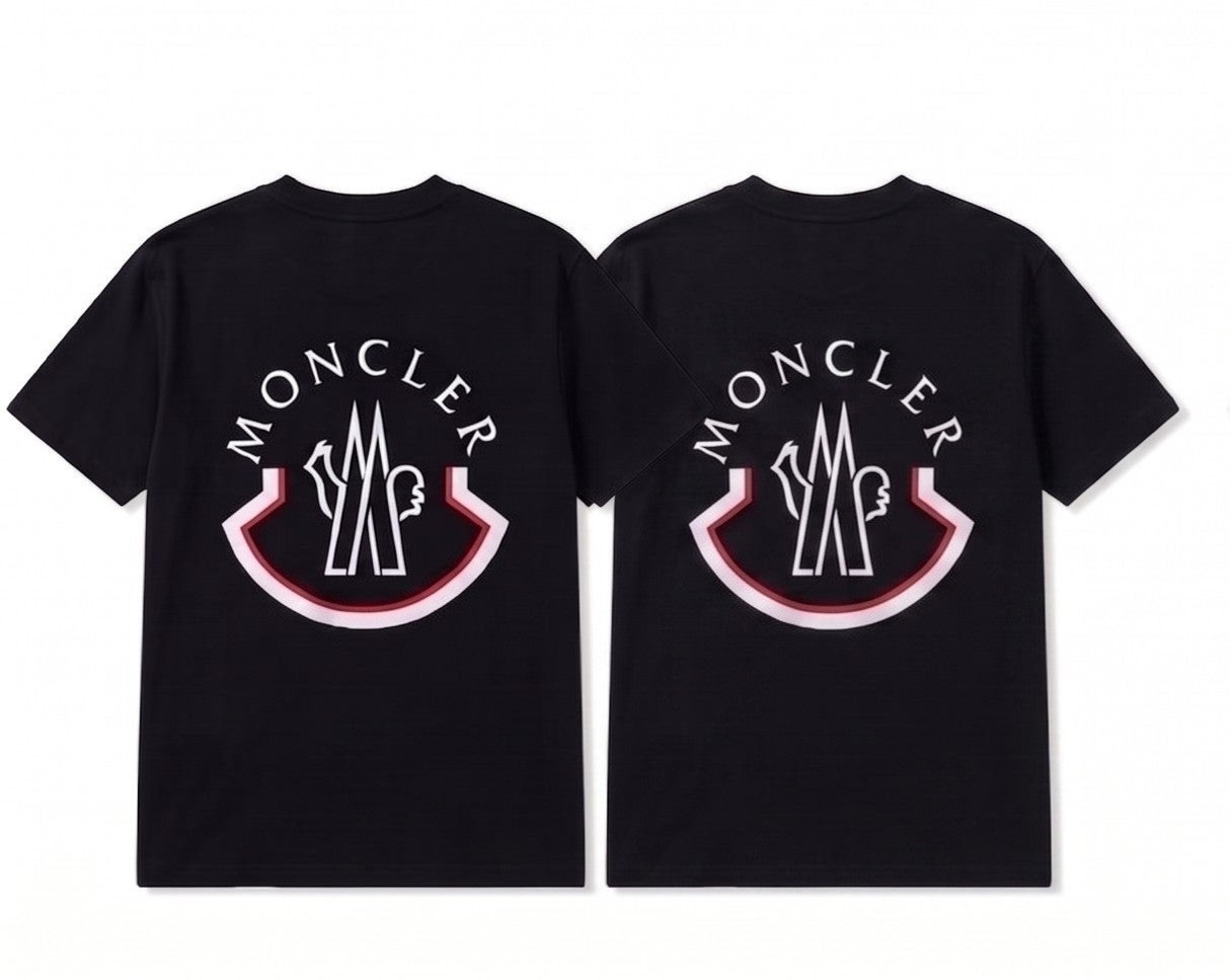 몽클 백로고 프린트 반팔-