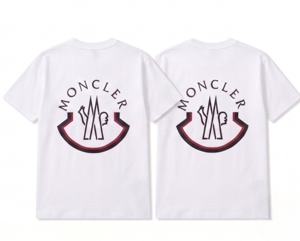 몽클 백로고 프린트 반팔-