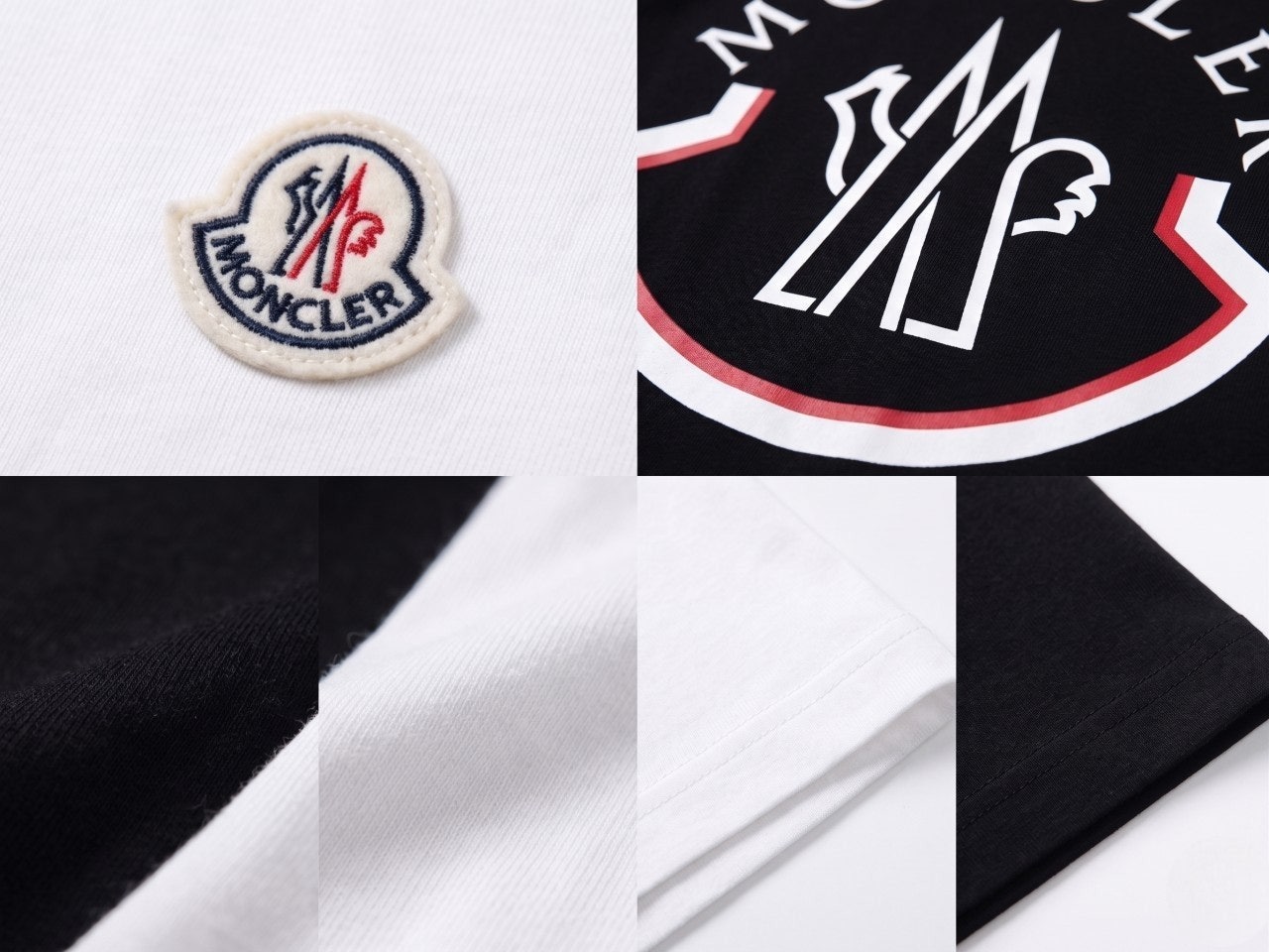 몽클 백로고 프린트 반팔-