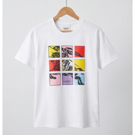 버버리 그리드 프린트 반팔-