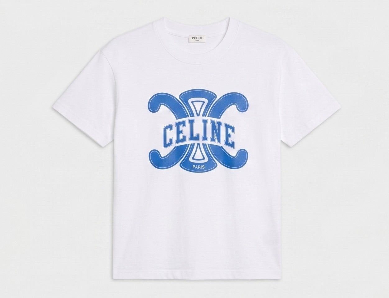 셀린느 칼리지 트리옹프 로고 반팔-