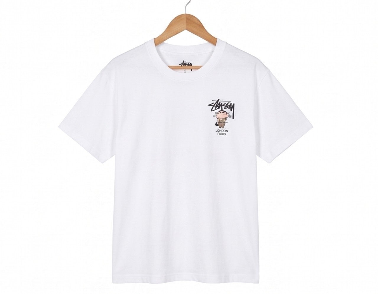 스투시 힙합 짱구 월드투어 반팔-