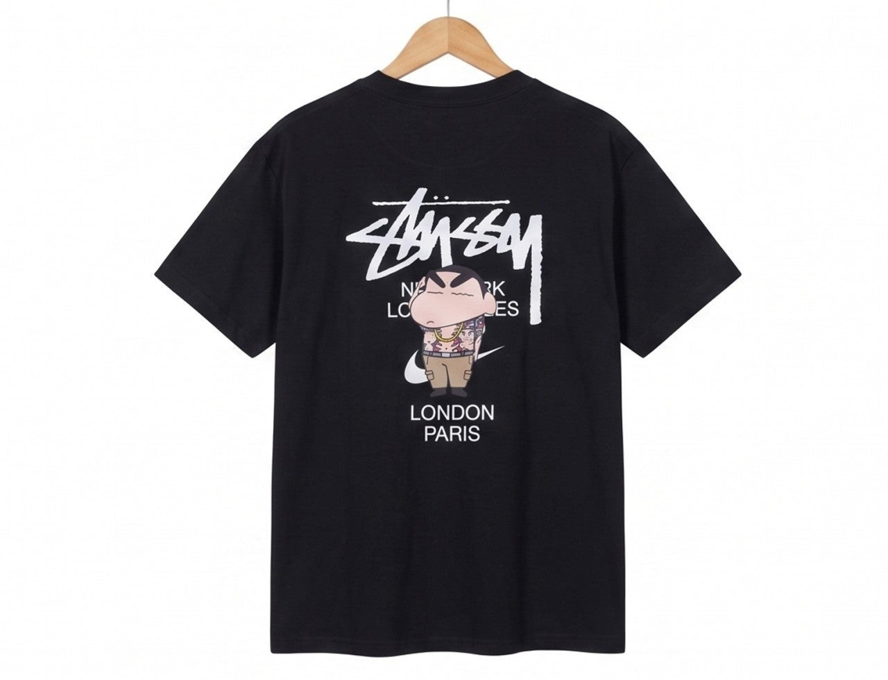 스투시 힙합 짱구 월드투어 반팔-