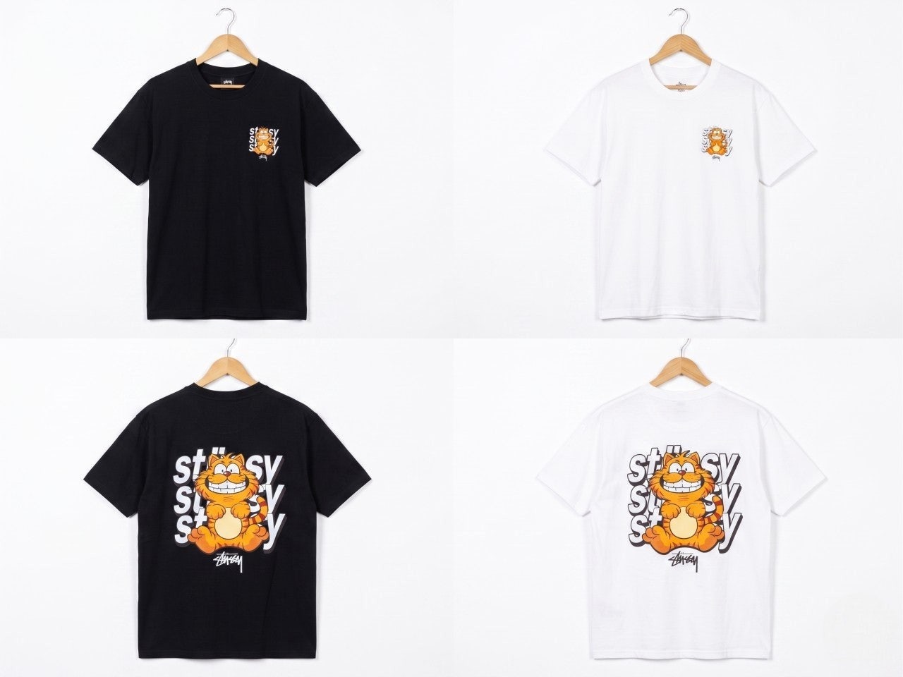 스투시 가필드 그래픽 반팔-