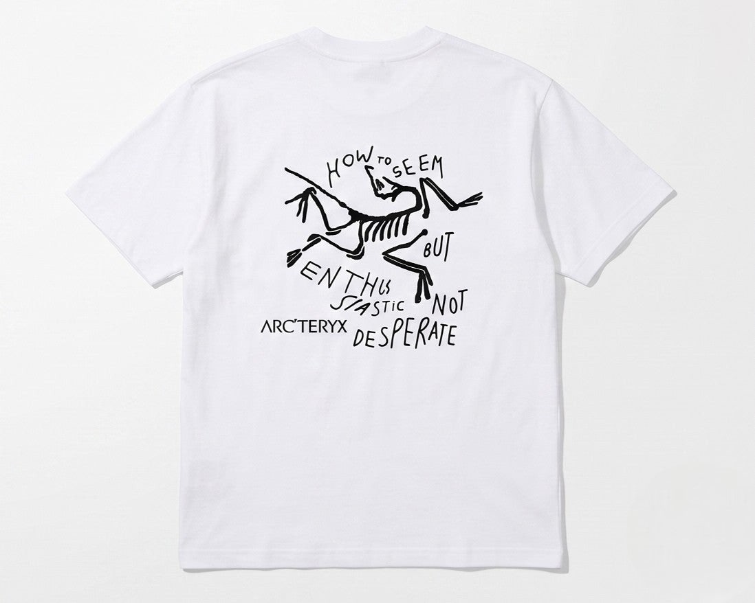 아크 핸드 드로잉 시조새 로고 반팔-