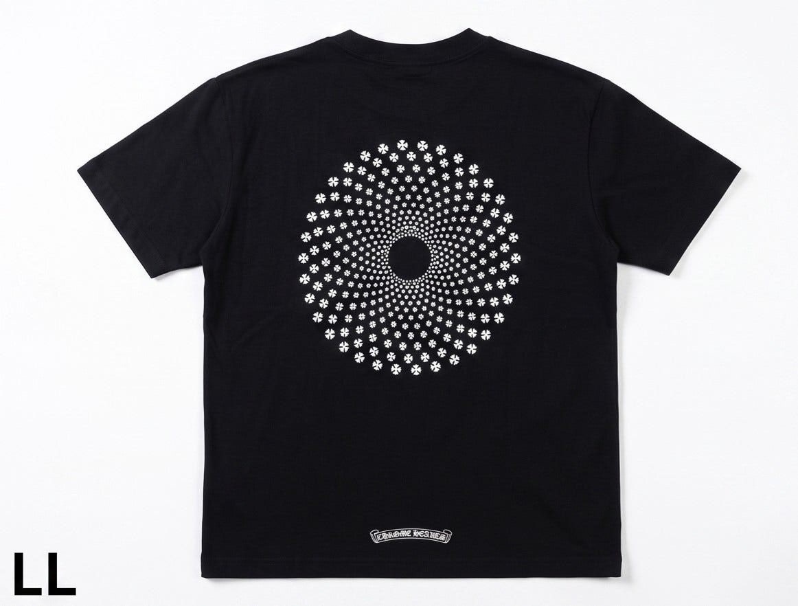 크롬 멀티 크로스 도트 써클 반팔-