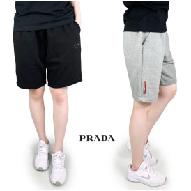 프라다 삼각로고 코튼 반바지-