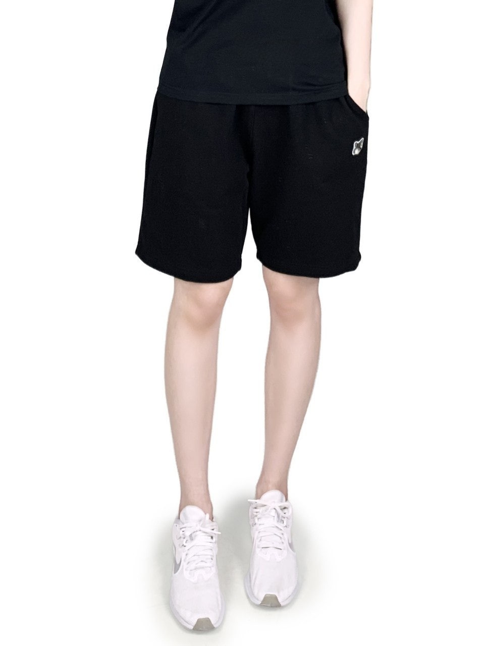 메종 그레이 폭스헤드 코튼 반바지-