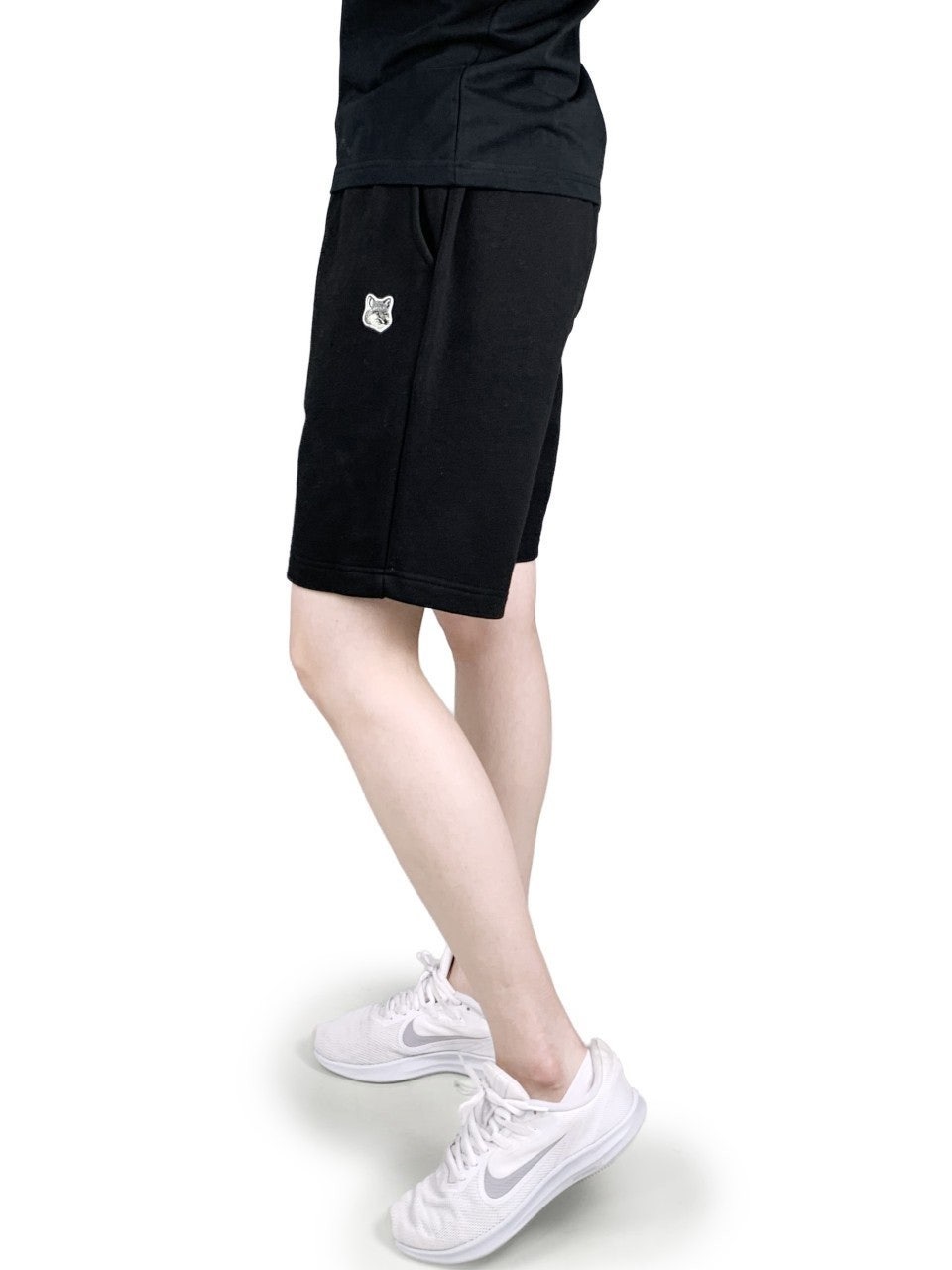 메종 그레이 폭스헤드 코튼 반바지-