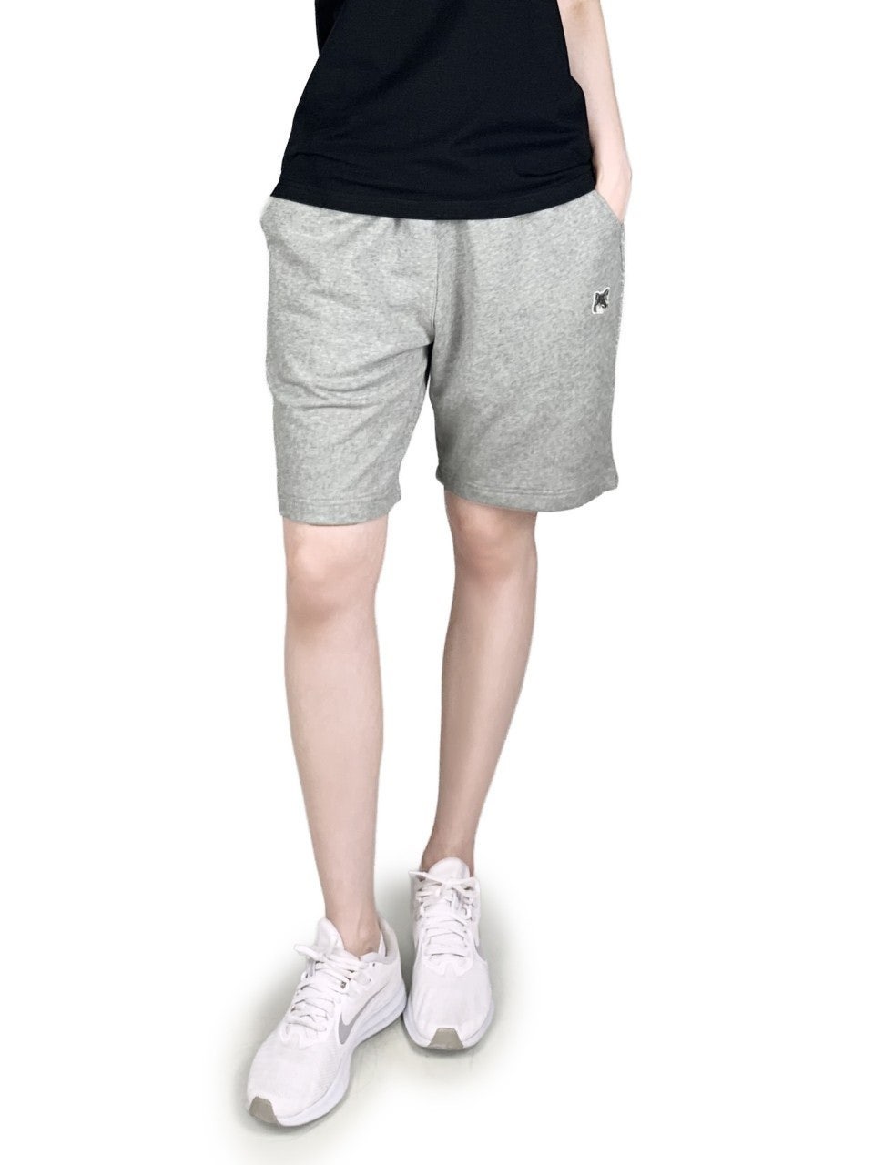 메종 그레이 폭스헤드 코튼 반바지-