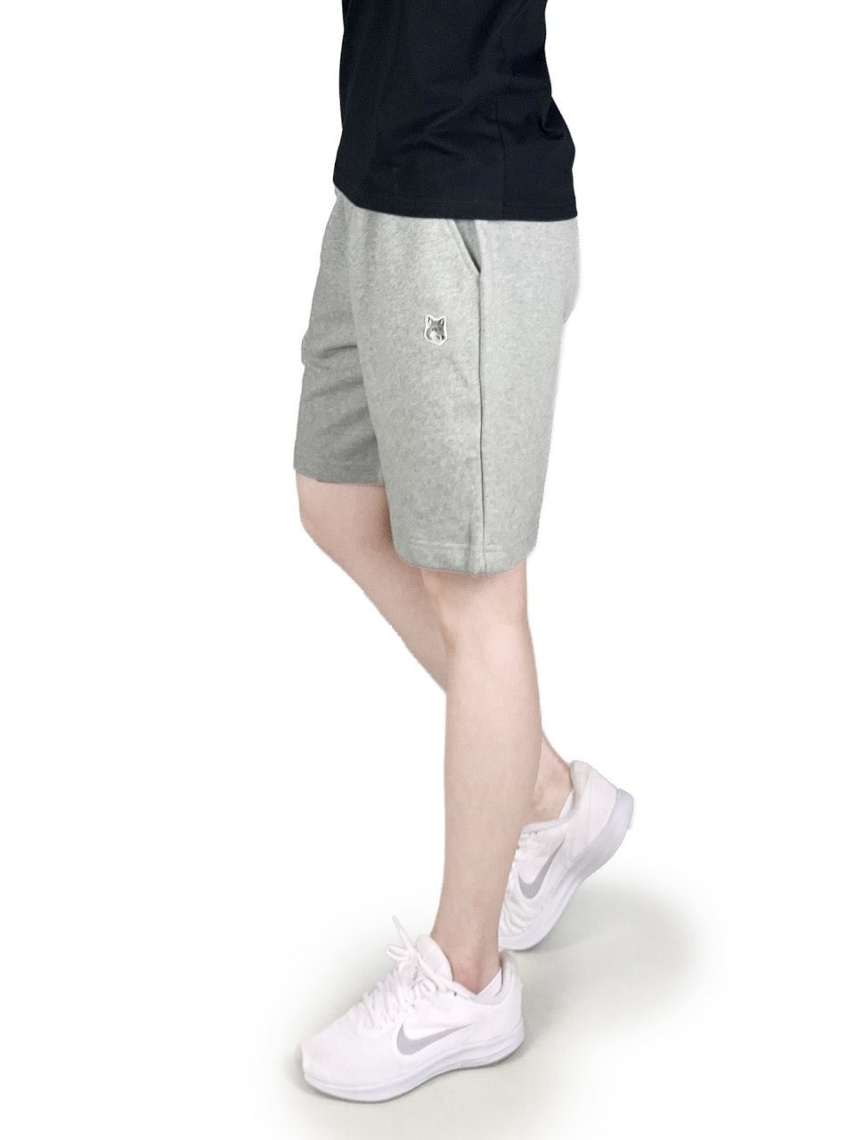 메종 그레이 폭스헤드 코튼 반바지-