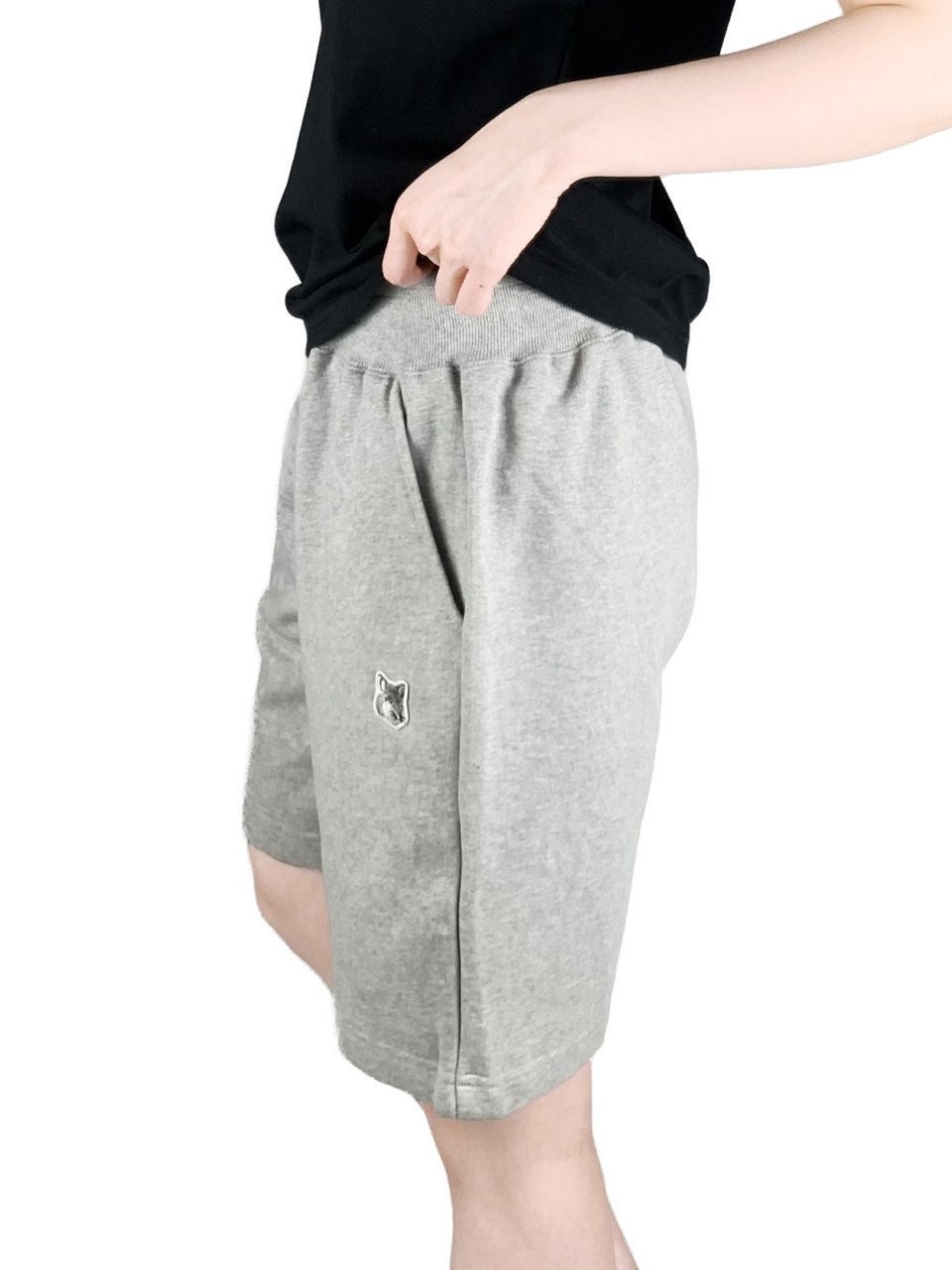 메종 그레이 폭스헤드 코튼 반바지-