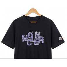 몽클 더블 레이어드 로고 반팔-