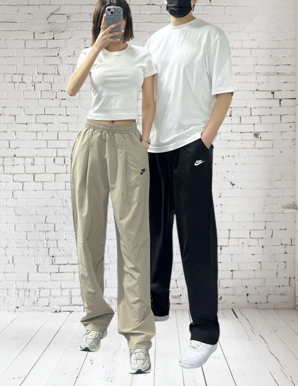 나키 턱주름 와이드팬츠-