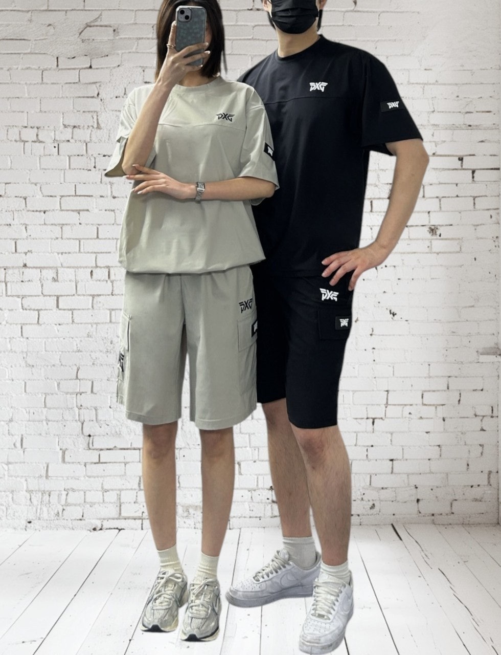 PX 반팔 카고 반바지 세트-