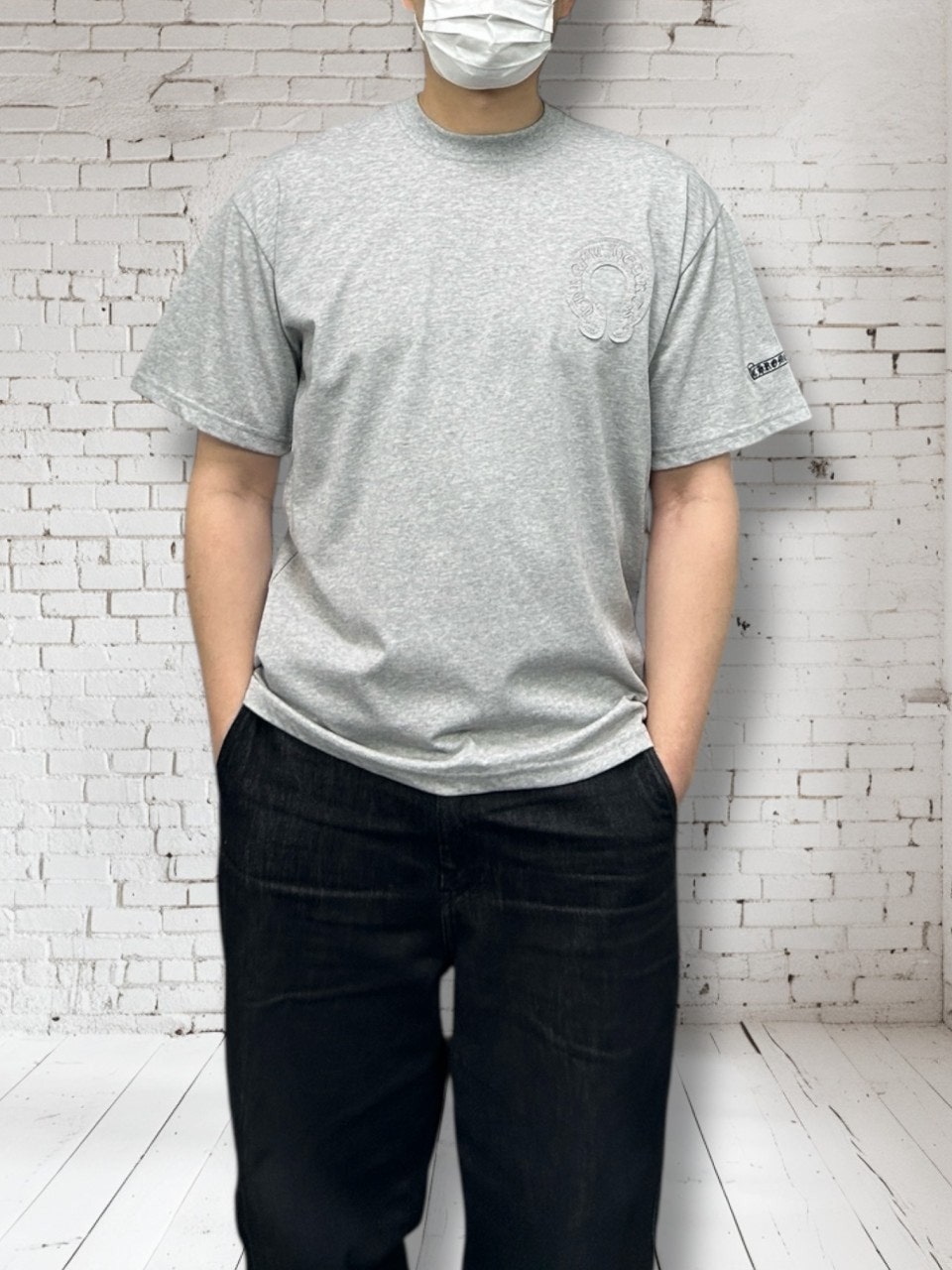 크롬하츠 패치자수티 오버핏 반팔-