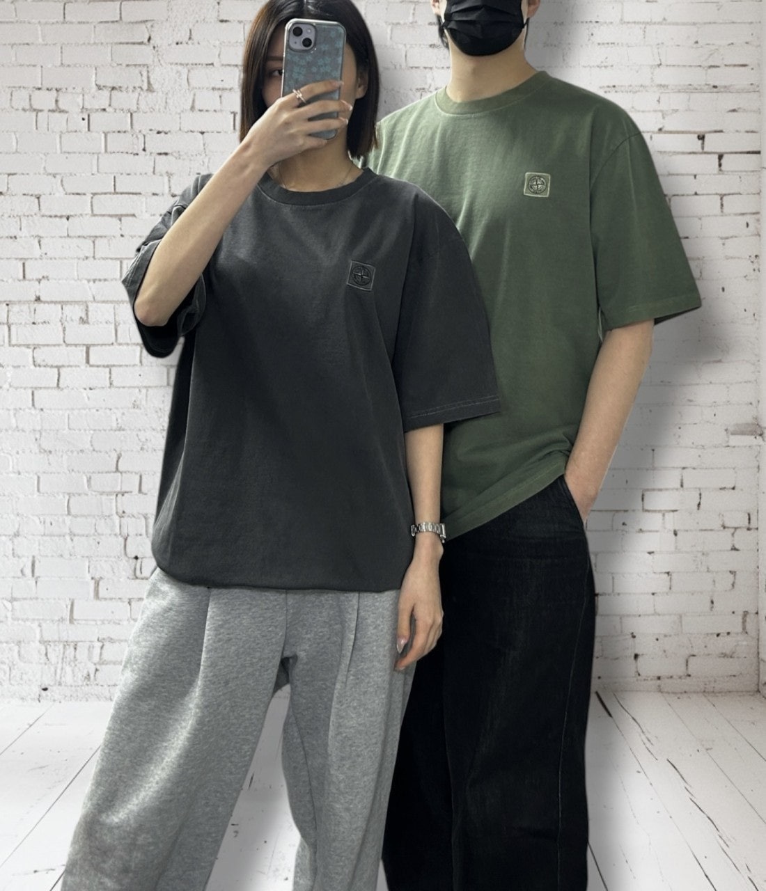 스톤 로고 바이오 반팔-