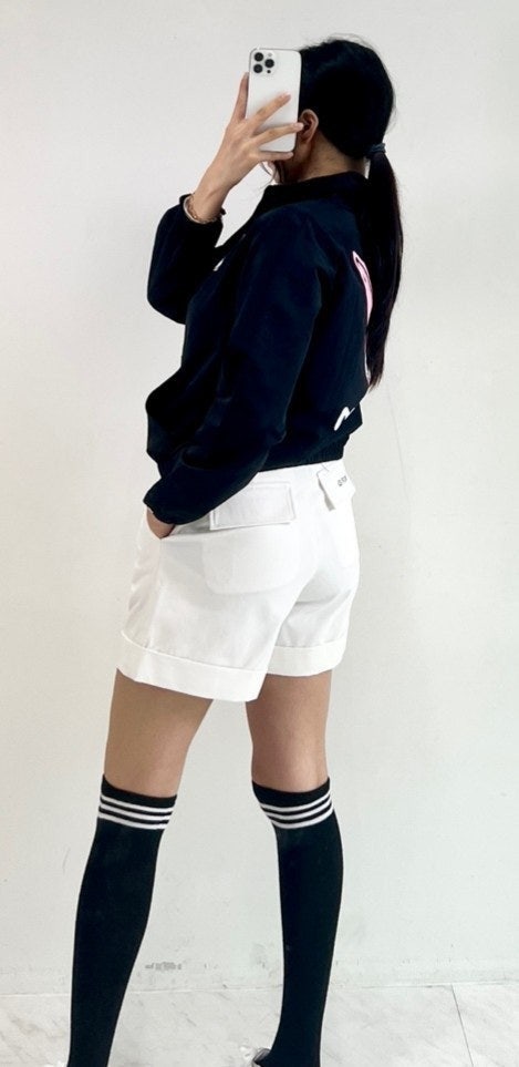 지포어 핀턱 반바지
