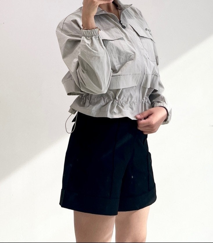 지포어 핀턱 반바지