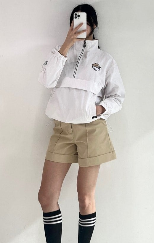 지포어 핀턱 반바지