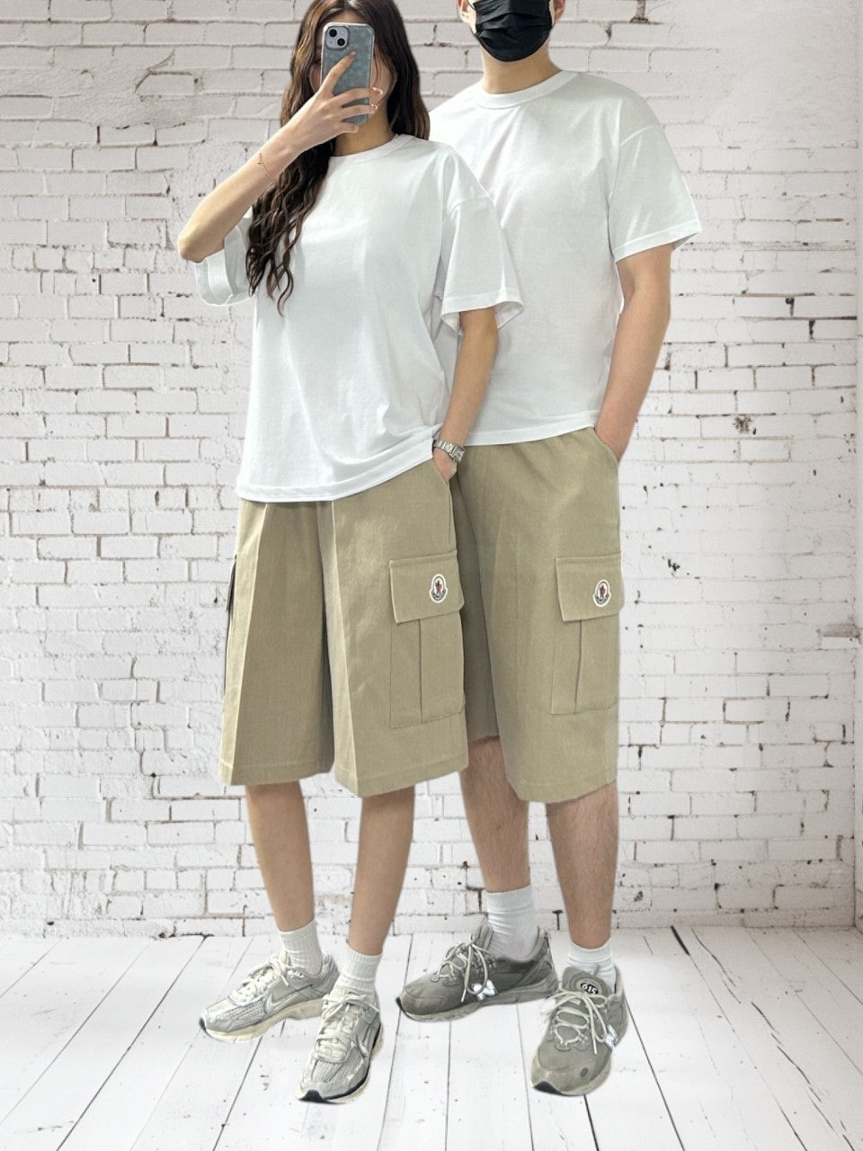 몽클 카고 반바지-