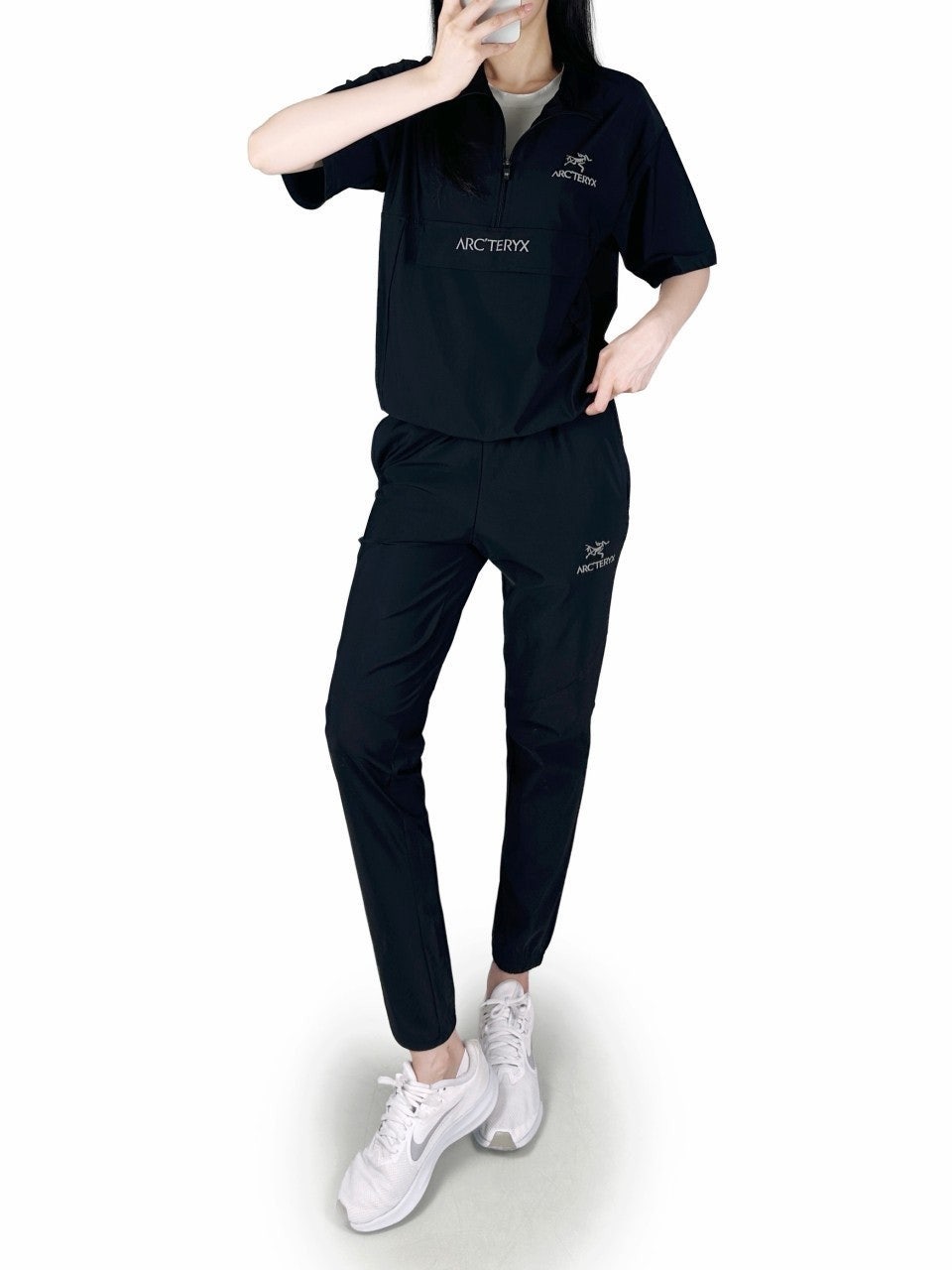 아크 아이스 반집업 조거바지 세트-
