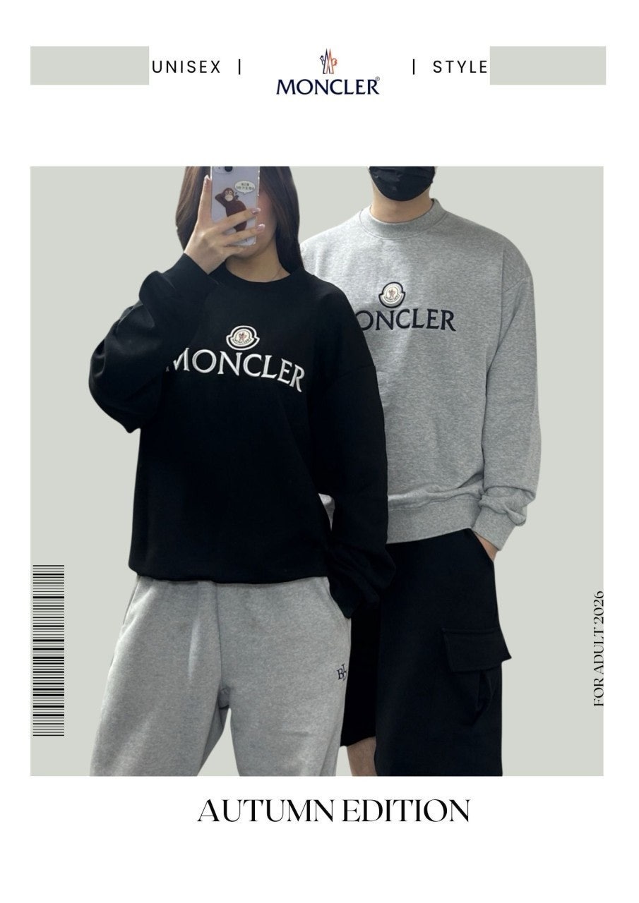 몽클레어 엠보자수 맨투맨-