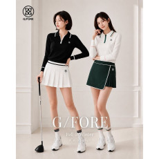 지포어 라인 반집업 니트