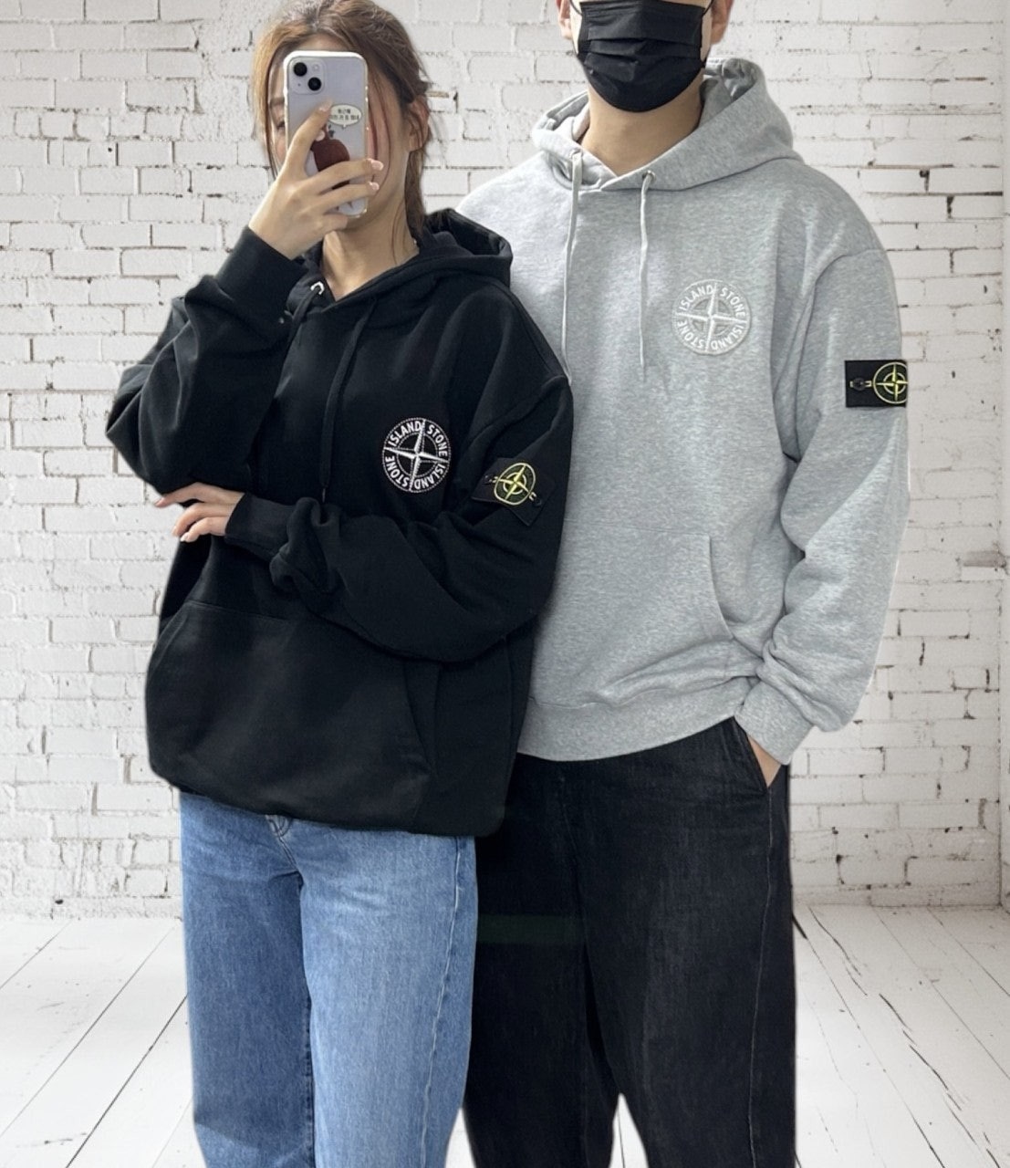 스톤 와펜 후드티-