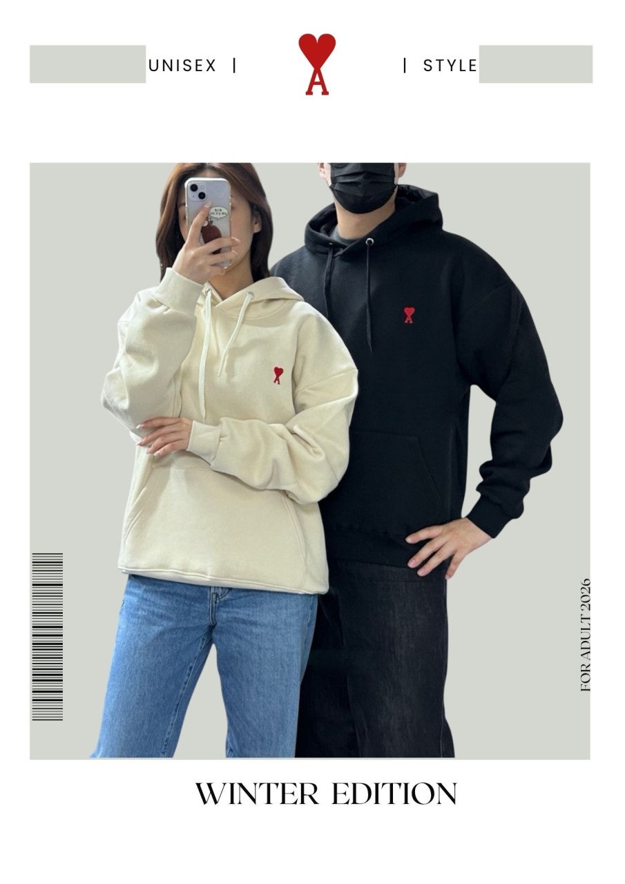 아미 기모 후드티-
