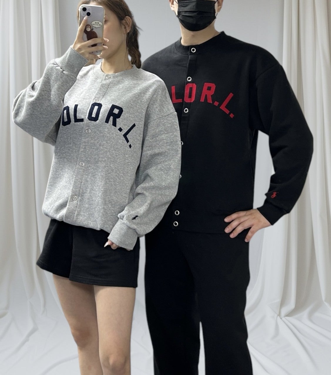 폴로 오픈 아일렛 가디건-