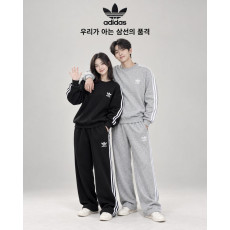아디다스 기모 3선 맨투맨 세트-