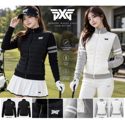 PXG 여성 니트 패딩 집업