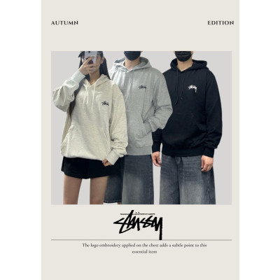 스투시 기모 빅로고 후드-